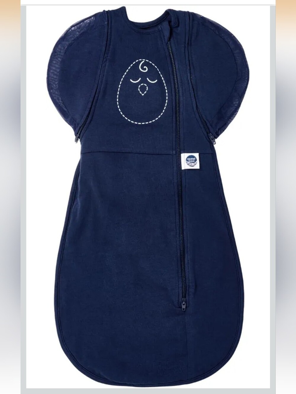 Nested Bean Zen One Sleep Sack Swaddle Navy Blue Baby 3-6 Months Small